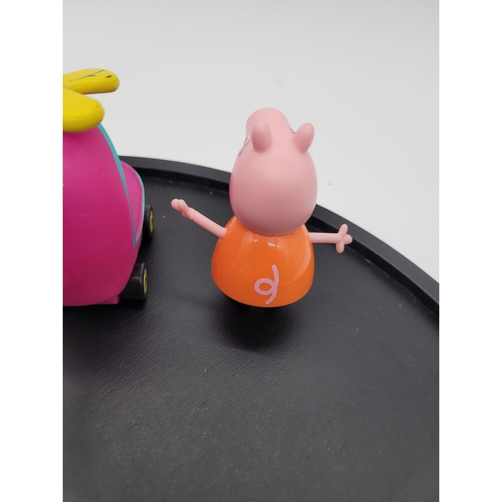 Lot Of 3 Peppa Pig Jazwares Pink Helicopter Rubber Plastic Action Figure 3" - Picture 12 of 14